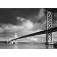 thumbnail image 2 of Highsmith, Carol 32x24 White Modern Wood Framed Museum Art Print Titled - Bay Bridge San Francisco California, 2 of 4