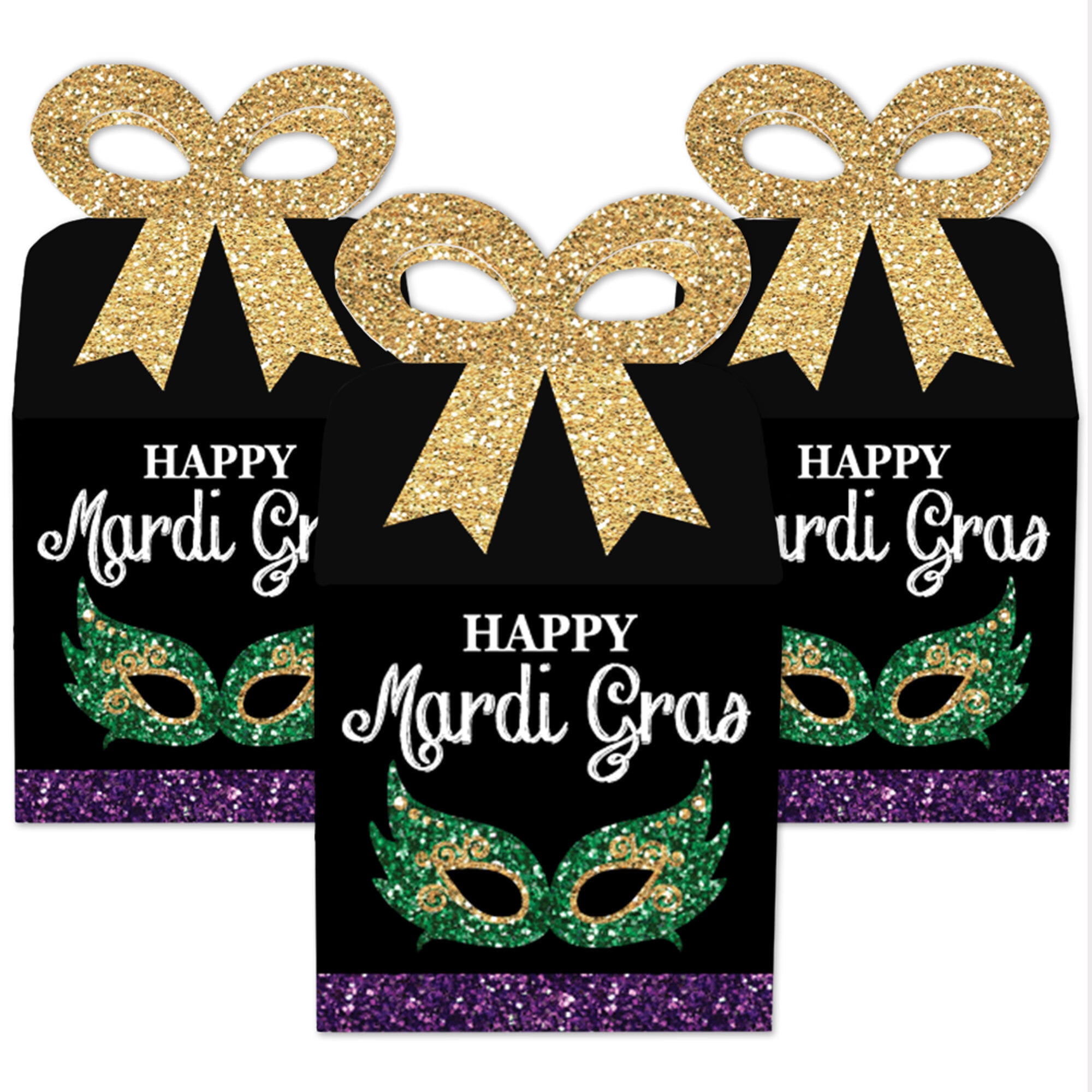 Big Dot of Happiness Mardi Gras - Assorted Masquerade Party Gift Tag Labels  - To and From Stickers - 12 Sheets - 120 Stickers