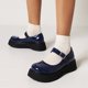 thumbnail image 4 of Zapatos de estudiante de punta redonda y baja con plataforma de tacón medio gótico punk para mujer Wmkox8yii  shkj695, 4 of 9