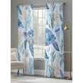 thumbnail image 3 of Underwater Sea Sheer Curtains 108 Inch Long 2 Panels, Turtles Jellyfish Corals Summer Marine Life Light Filtering Rod Pocket Curtains, Sheer Voile Drapes for Living Room Bedroom, 52"x108", 3 of 8