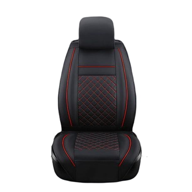 Funda para silla de coche, Protector decorativo Interior de cuero para automóvil, reemplazo de equipo de decoración automotriz cómodo Herramientas de reparación de automóviles negro rojo Scienceny VI017126-03