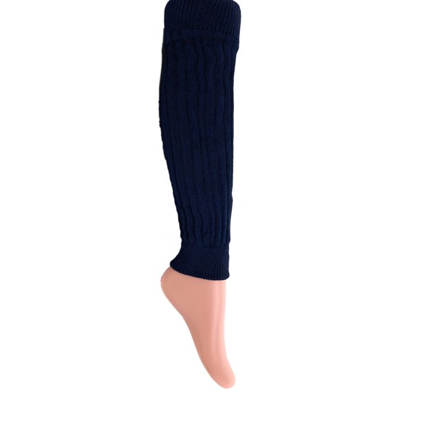 AWS/American Made Cotton Leg Warmers for Women Navy 1 Pair Knitted