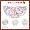 thumbnail image 4 of Daiia Purple Rabbit Drawing Merry Christmas Tree Skirt , Xmas Large Lace-up Tree Skirt, Santa Snowflakes Rustic Home Decorations New Year Party Farmhouse Decor-48", 4 of 7
