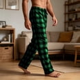 thumbnail image 7 of Maean Men's Pajama Pants Plaid Straight Leg Loose Elastic Waist Lounge Bottom Loungewear with Pockets, 7 of 7