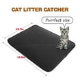 thumbnail image 5 of Diceymbol Double-Layer Litter Mat - 15.7x19.6" to 21.7x30.3" EVA Trapper Pad for Cat Litter Box, Black/Gray Options, 5 of 7