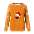 thumbnail image 3 of Blouses pour Femmes, Hauts de Noël pour Femmes, Mode Féminine de Noël Décontractée Imprimée Col Rond Manches Longues Chandail Blouse, 3 of 4
