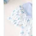 thumbnail image 6 of 6 Months Baby Girls Dress 12 Months Girls Short Sleeve Dress Peter-Pan Collar Bubble Sleeve Infant Girls Summer Floral Dress White, 6 of 9