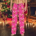 thumbnail image 2 of BOOMNY Christmas Mens Pajama Pants Wide Leg Pajamas Pants for Men Xmas Graphic Soft Pj Bottoms Pant With Pockets Cozy Homewear Loungewear, 2 of 4