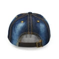 thumbnail image 3 of Denim Baseball Cap, Unisex Sport Hat Casual Women Men Sun Hat Outdoor Cowboy Cap Dilapidated Design Navy Blue, 3 of 6