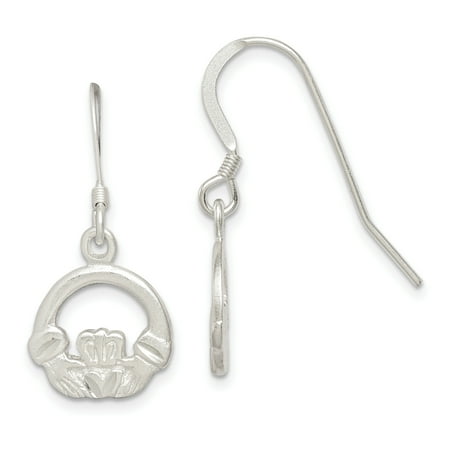 - 925 Sterling Silver Irish Claddagh Celtic Knot Drop Dangle Chandelier Earrings For Women