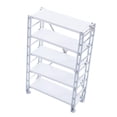 thumbnail image 1 of HILABEE 1:12 Scale Display Rack Handmade Dollhouse 5 Layers Book Shelf for Diorama Photo White, 1 of 7