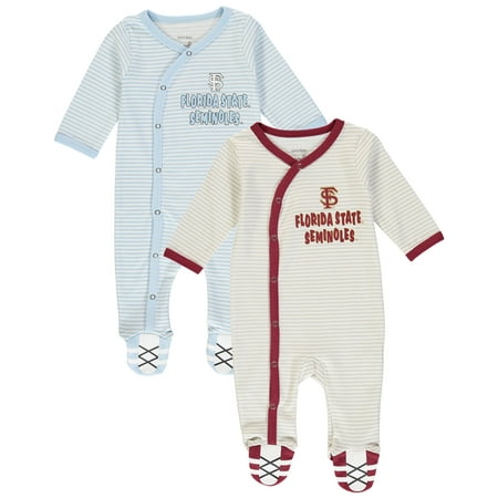 Florida State Seminoles Newborn & Infant Two-Pack Sunday Best Coverall Pajamas Set - Garnet/Light