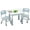 Light Gray, variant on EDTara Kids Table and Chair Set for Ages 2-10, Height Adjustable Toddler Table and 2 Chairs Set with Graffiti Desktop & Non-Slip Legs, Easy to Wipe, for Kids Room, Classroom