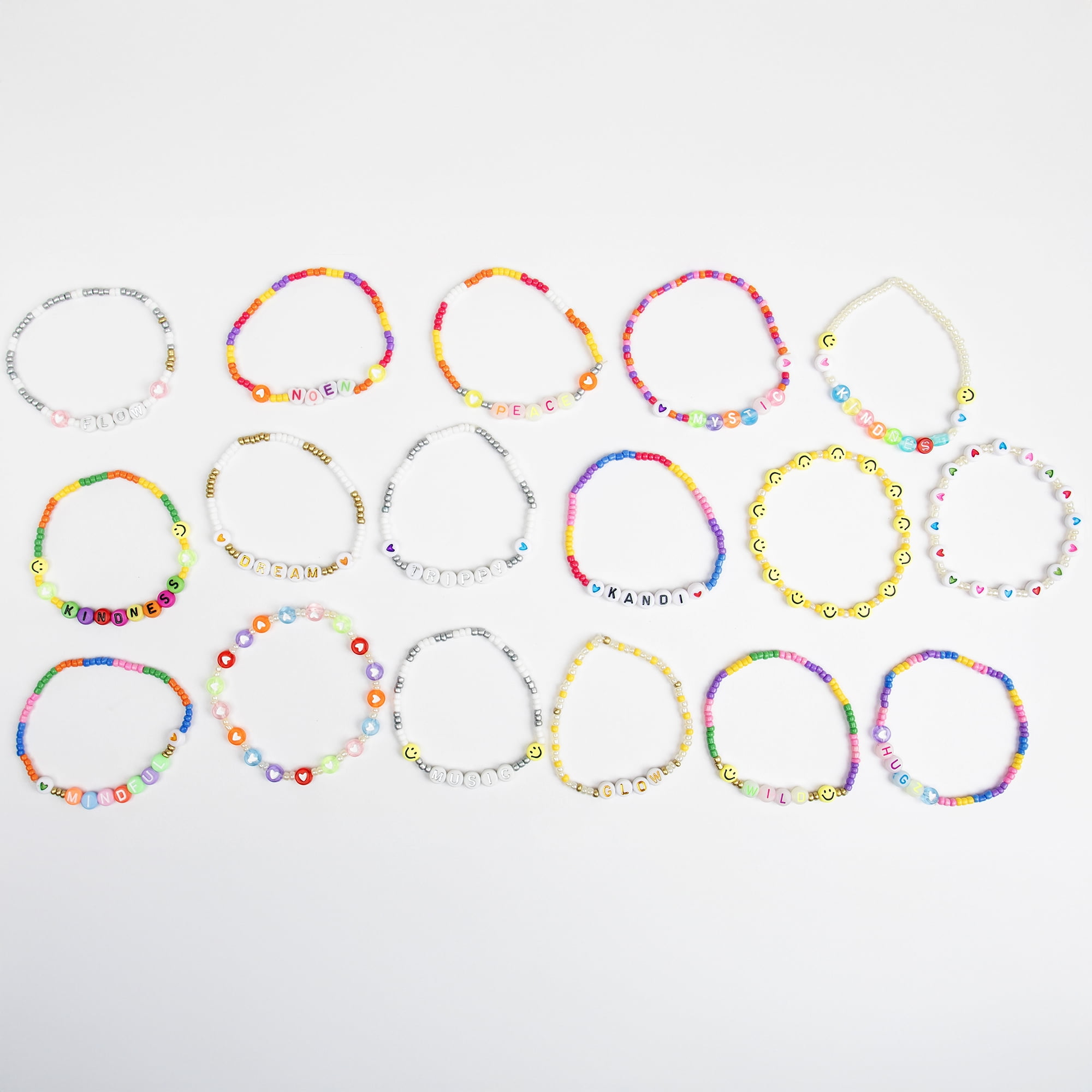 Cousin DIY 1563-Piece Bracelet Making Kit with Seed, Letter, Heart & Smiley Beads