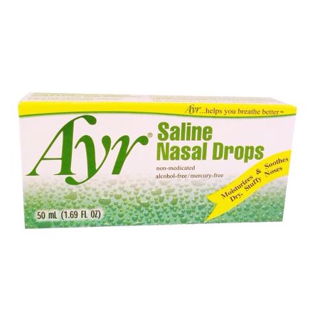 6 Pack - Ayr Saline Nasal Drops , 1.69oz Each