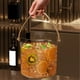 thumbnail image 5 of Cubeta para hielo acrílica de plástico para bebidas | Enfriador grande para vino, champán, cerveza | Enfriador para bar en casa, KTV, fiestas | Diseño duradero sin cuero | Diámetro 8.18" x Altura, 5 of 9