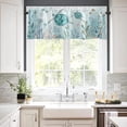 thumbnail image 6 of 2 Pack Valances Window Treatments,Summer Ocean Turtle Sea Teal Starfis Blackout Drapes Adjustable Curtain Valances for Windows Living Room Kitchen Over Sink, 18x52 Inch Rod Pocket Valances, 6 of 6