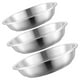 thumbnail image 3 of 3 platos redondos de acero inoxidable para servir, plato de desayuno, plato de metal para camping y horno., 3 of 6