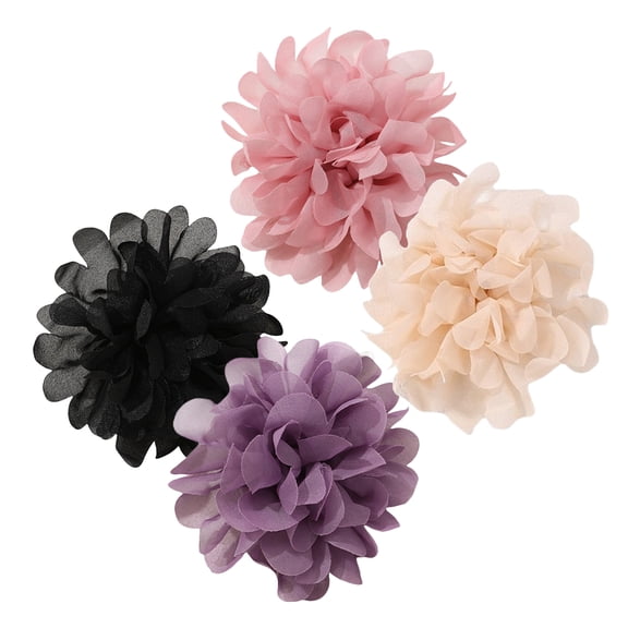 AURARMLET 4Pcs Skin Friendly Fabric Flower Brooch Pins with Vintage Style for Clothing