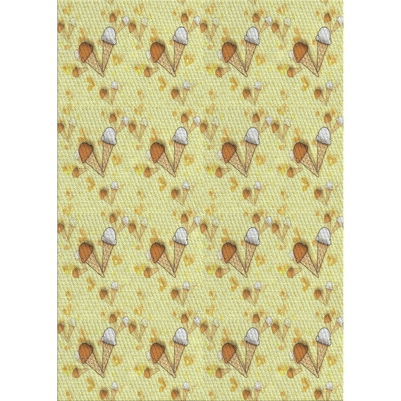 Ahgly Company Indoor Rectangle Patterned Caramel Brown Novelty Area Rugs, 2' x 5'