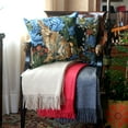 thumbnail image 2 of STPgoods Bunny William Morris Tapestry Throw Pillow with Insert 18x18" (45x45 cm) Decorative Couch and Sofa Cushion for Living Room Bedroom Square Pillowcase, 2 of 11