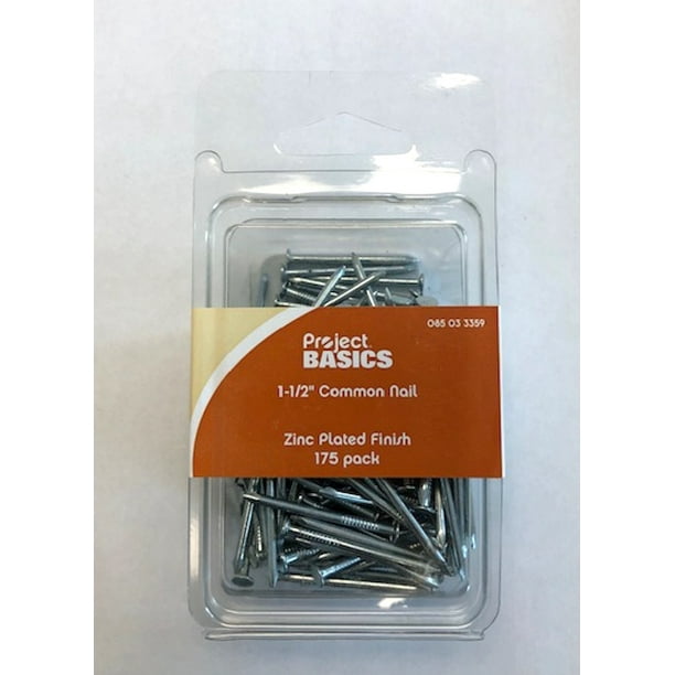 Project Basics 085 03 3359 175 Pack 1 1 2 Common Nails Walmart Com Walmart Com
