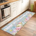 thumbnail image 2 of Easter Eggs 2'x6' Runner Rugs for Hallway Kitchen Bedside Non Slip, Spring Daisy Eucalyptus Leaves Light Blue Wood Entryway Rug Runners with Rubber Backing, Long Carpet Runner for Laundry Room, 2 of 8