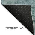 thumbnail image 5 of Addison Rugs Mayfield Premium Machine Washable Traditional Global Teal Rectangle Rug, 10' X 14' Machine Washable Traditional Global Teal Oversized Sherpa Throw Blanket, 5 of 6