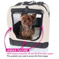 thumbnail image 2 of 2PET Foldable Dog Crate - Soft, Easy to Fold & Carry Dog Crate for Indoor & Outdoor Use - Comfy Dog Home & Dog Travel Crate - Strong Steel Frame, Washable Fabric Cover, Frontal Zipper - Choose yours., 2 of 8