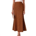 thumbnail image 2 of Sentmoon Long Skirts for Women Trendy High Waist Mini Skirts for Women Fashion Polka Dots Print with Zipper Regular Fit Womens Skirts Midi Length for Travel and Vacation S-2XL, 2 of 5