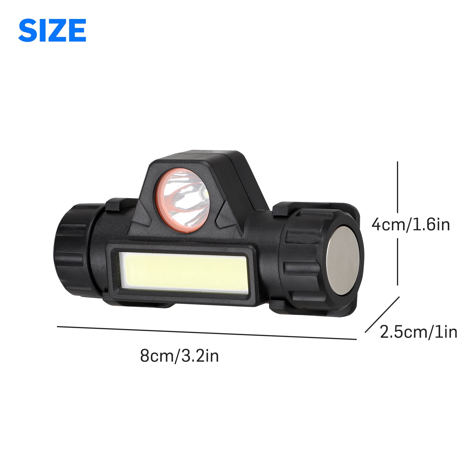 Headlamp Flashlight, Led Camping Headlight 500 Lumens USB Rechargeable Super Bright Head/2 Modes/Waterproof/Built in Batteries for Outdoors, Camping, Fishing,2 pack