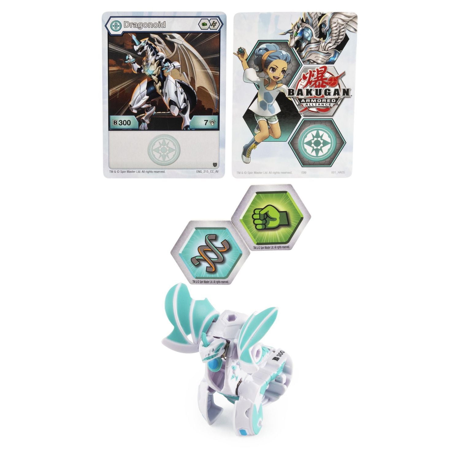 Bakugan, Dragonoid, 2-inch Tall Armored Alliance Collectible Action Figure and Trading Card