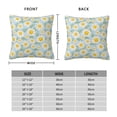thumbnail image 2 of Pofeuu Daisies Flowers Print Double-sided plush pillowcase Square Throw Pillow Covers Pillows Cover for Living Room Bedroom Sofa Couch Cushion Cover（No pillow core）-24"x24", 2 of 7