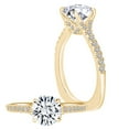 thumbnail image 2 of AFFY 0.28 Carat (Cttw) Round White Natural Diamond Semi Mount Engagement Ring In 14k Solid Yellow Gold (I-J Color, I2-I3 Clarity) Ring Size-12, 2 of 3
