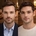 thumbnail image 6 of 2 Pack Frameless Reading Glasses Unisex Metal Square Readers Lightweight for Work Screen Use, 6 of 8