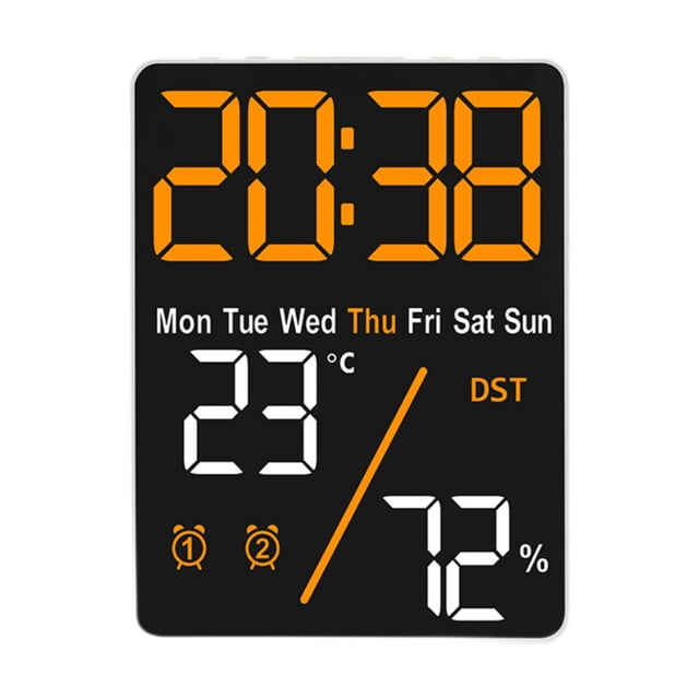 Reloj despertador digital Gloria 9 x 2,5 x 12 cm Luz de fondo naranja