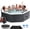 Non-LED-77"L x 77"W x 25"H, variant on Bronkige 4-6 Person Inflatable Hot Tub, Large Polygon Portable Blow up Hot Tub, Leak-Proof PVC Outdoor Spa with 130 Air Jets, Insulated Cover and Heater Pump, 77” X 77”X 25”