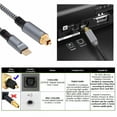 thumbnail image 6 of Chenyang Type-C to SPDIF Toslink Optical Audio Cable Opt Male USB-C to Digital Optical Fiber Optic Sound Interface Male Adapter Wire for Desktop Laptop, 6 of 8