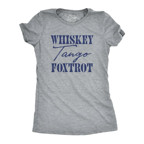Womens Whiskey Tango Foxtrot T Shirt Funny WTF Phonetic Alphabet Tee for Ladies Womens Graphic Tees