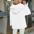 thumbnail image 4 of Womens Casual Hoodies Sexy Deep V-Neck Pullover Top Classic Solid Long Sleeve Hooded Sweatshirts Oversized Loose Fits 2025 Fall Fashion Outfit, 4 of 5