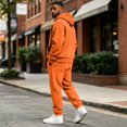 thumbnail image 4 of TOMVIGX Mens Track Suits 2 Piece Set Solid Zip up Hoodie & Drawstring Joggers Trendy Casual Athletic Sweatsuit Outfits, 4 of 6
