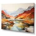 thumbnail image 2 of Designart "Minimalist Charm Of A Stream In The Canyon" Canyon Canvas Wall Art, 2 of 7