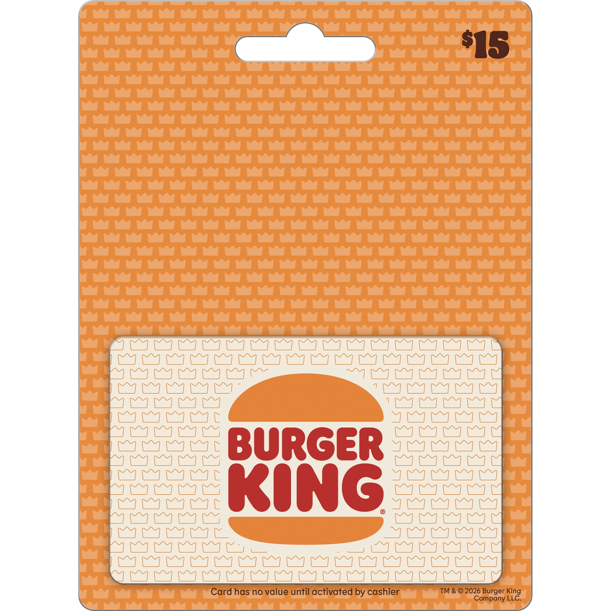 Burger King $15 Gift Card