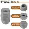 thumbnail image 3 of Uxcell 5 Pack Flat Fan Spray Tip, 80 Degree 3.6mm Orifice Diameter 1/4 Inch Male Thread Fan Shaped Plastic Sprayer Gray Nozzle for Agricultural Industrial Equipment Irrigation Cooling, 3 of 6