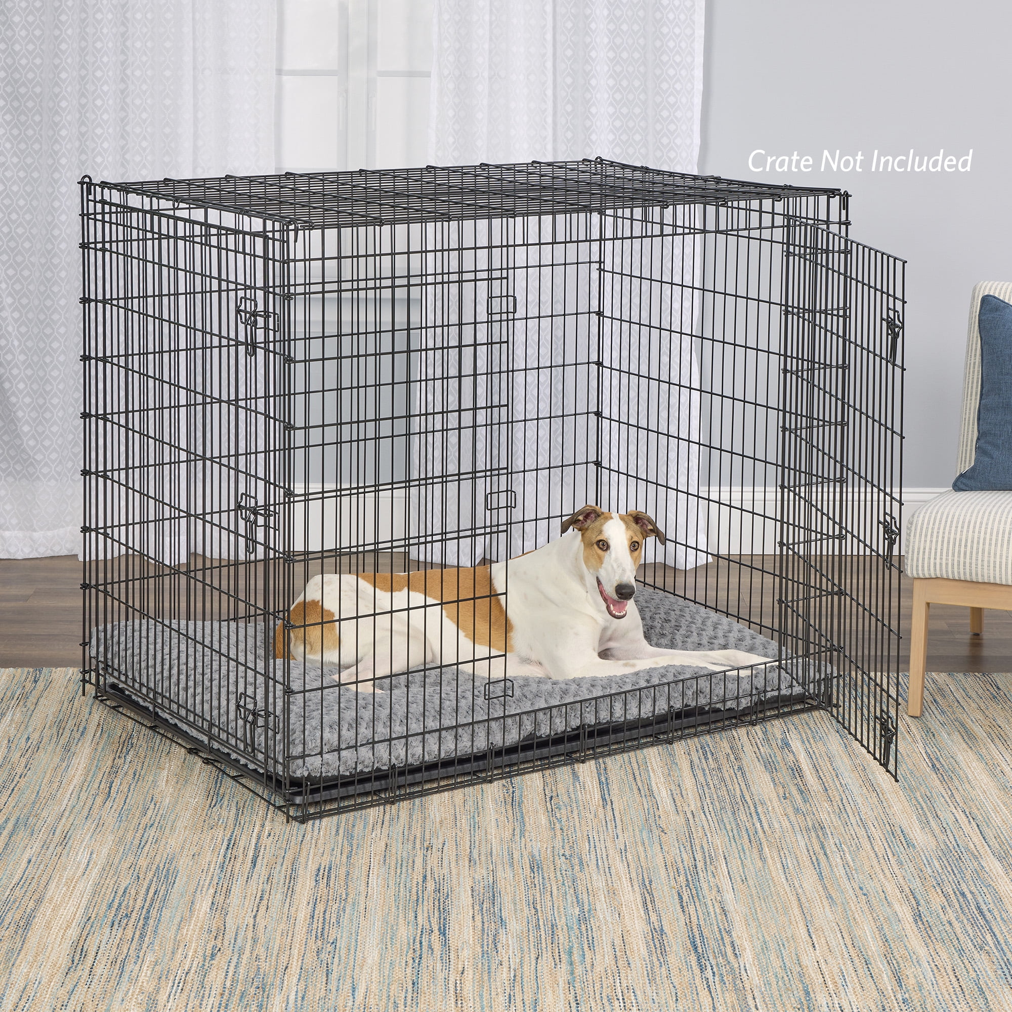 MidWest Homes for Pets Plush Gray Ombe 54''x36'' Swirl Dog Bed; for Giant Breeds; 40654-SGB