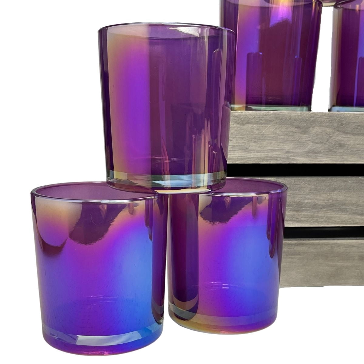 14 oz. Havana Iridescent Pixie Empty Candle making Jar candle vessels for DIY candle-making projects (Box of 12) FREE SHIPPING