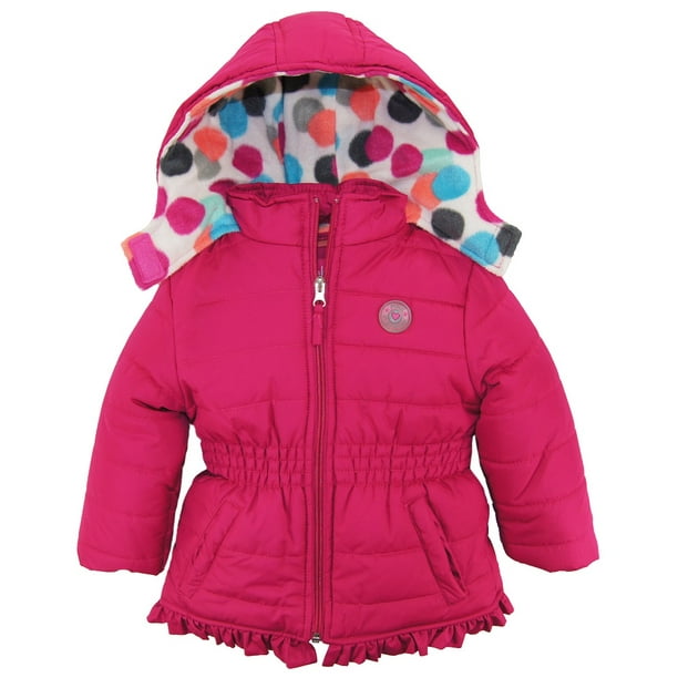 Pink Platinum Little Girls' Toddler "Fleece Circles" Insulated Jacket