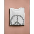 thumbnail image 3 of Floral Peace Sign Sweatshirt Women -SPIdeals Designs, Female Small, 3 of 4