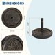 thumbnail image 3 of Soporte para Sombrilla de Patio Exterior – Base Redonda de Resina Anticorrosiva de 26.5 lb, Adaptador Ajustable para Mástiles de 1.5" a 2.1", Compatible con Sombrillas de 7.5 a 11 Pies, 3 of 6