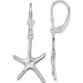thumbnail image 1 of Sterling Silver Polished Starfish Leverback Earrings (39.92 X 16.21) Made In United States qe15572, 1 of 5